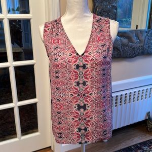 Kenar blouse  Size Small red white blue gray